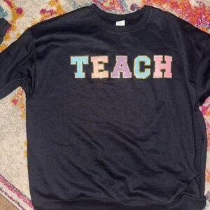 Black TEACH Graphic Sweatshirt